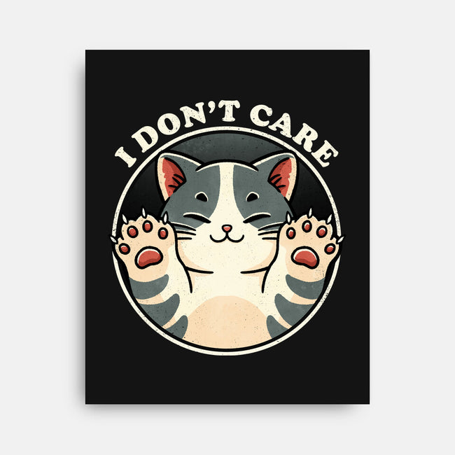 I Don't Care Cat-None-Stretched-Canvas-fanfreak1