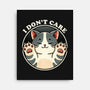 I Don't Care Cat-None-Stretched-Canvas-fanfreak1