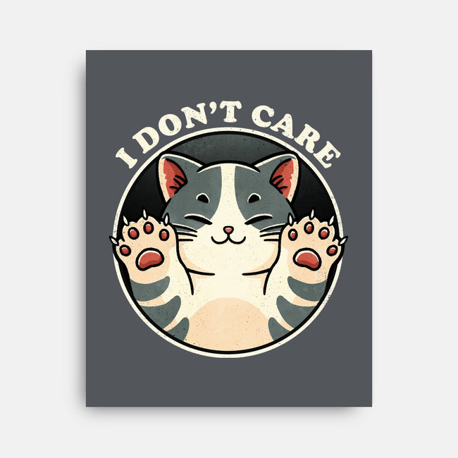 I Don't Care Cat-None-Stretched-Canvas-fanfreak1