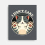 I Don't Care Cat-None-Stretched-Canvas-fanfreak1