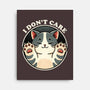 I Don't Care Cat-None-Stretched-Canvas-fanfreak1