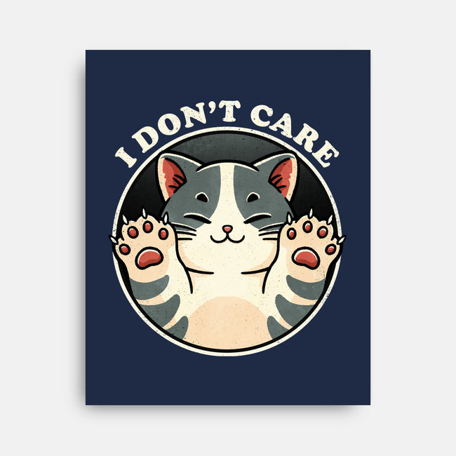 I Don't Care Cat-None-Stretched-Canvas-fanfreak1