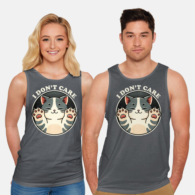 I Don't Care Cat-Unisex-Basic-Tank-fanfreak1