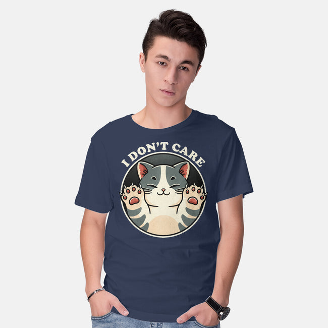 I Don't Care Cat-Mens-Basic-Tee-fanfreak1