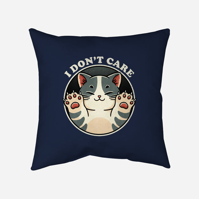 I Don't Care Cat-None-Removable Cover-Throw Pillow-fanfreak1