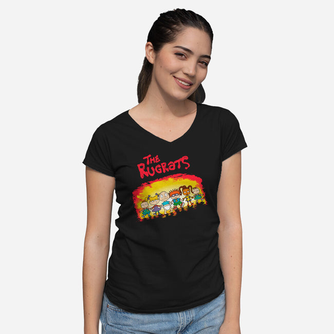 The Rugrats-Womens-V-Neck-Tee-jasesa