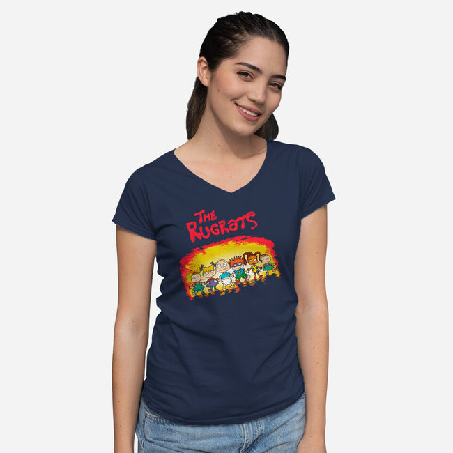 The Rugrats-Womens-V-Neck-Tee-jasesa