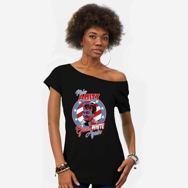 Make Amity Great Again-Womens-Off Shoulder-Tee-Tronyx79