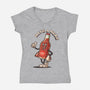 Have A Nuke-Womens-V-Neck-Tee-Wookie Mike