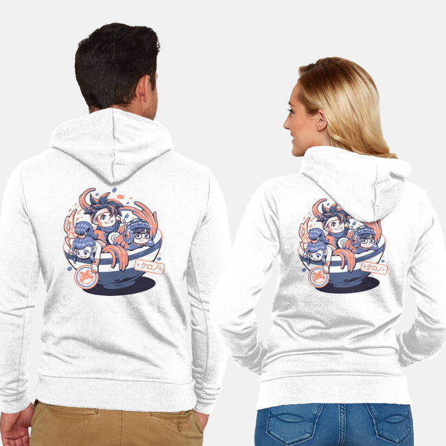 Chrono Bowl-Unisex-Zip-Up-Sweatshirt-eduely