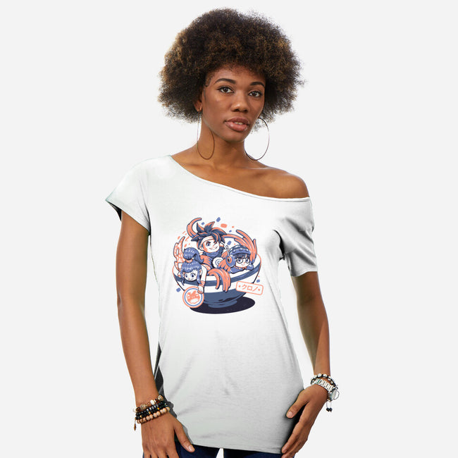 Chrono Bowl-Womens-Off Shoulder-Tee-eduely