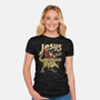 Jesus Is Back-Womens-Fitted-Tee-eduely