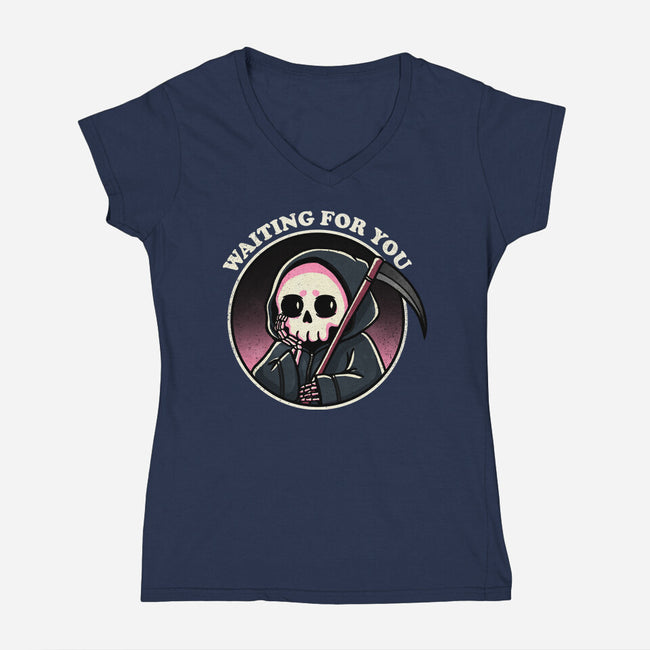 I'm Waiting For You-Womens-V-Neck-Tee-fanfreak1