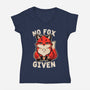 No Fox Given-Womens-V-Neck-Tee-fanfreak1