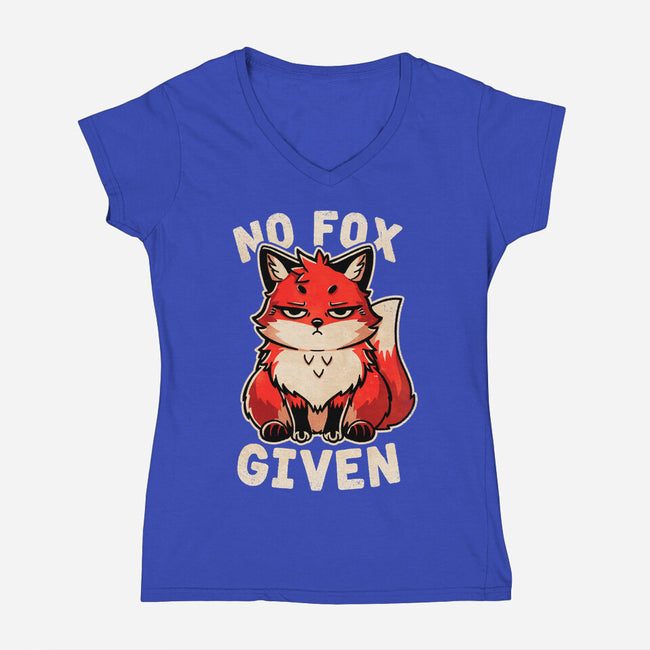 No Fox Given-Womens-V-Neck-Tee-fanfreak1