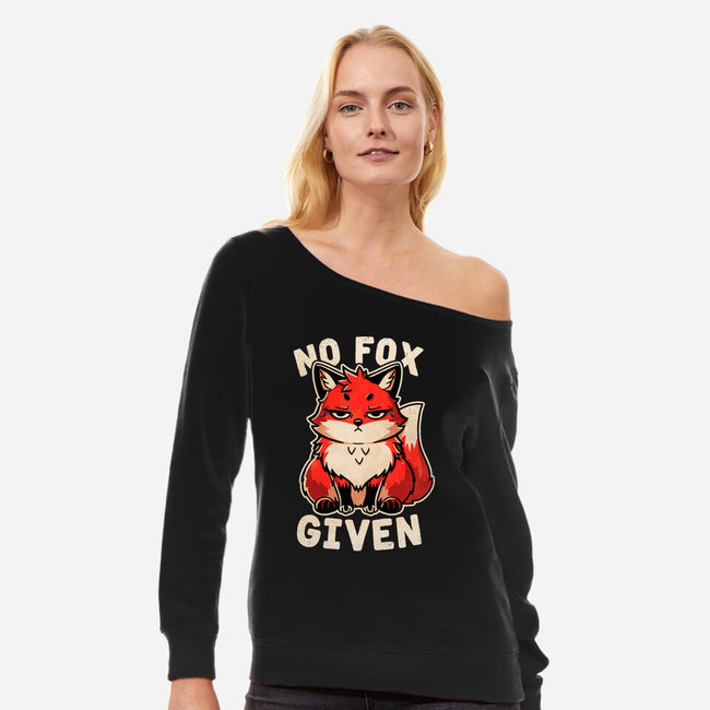 No Fox Given-Womens-Off Shoulder-Sweatshirt-fanfreak1