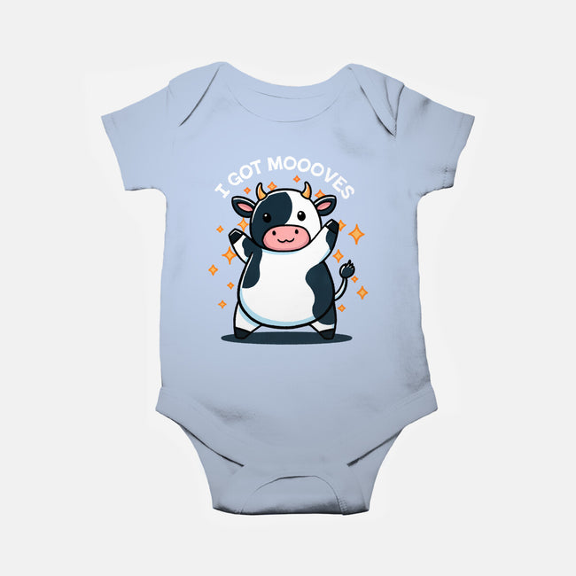 I Got Moooves-Baby-Basic-Onesie-fanfreak1