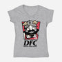 Dungeon Fried Chicken-Womens-V-Neck-Tee-Eilex Design