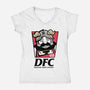 Dungeon Fried Chicken-Womens-V-Neck-Tee-Eilex Design