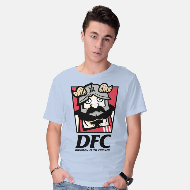 Dungeon Fried Chicken-Mens-Basic-Tee-Eilex Design