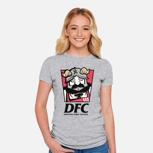 Dungeon Fried Chicken-Womens-Fitted-Tee-Eilex Design