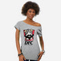 Dungeon Fried Chicken-Womens-Off Shoulder-Tee-Eilex Design