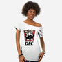 Dungeon Fried Chicken-Womens-Off Shoulder-Tee-Eilex Design