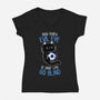 The Evil Eye Cat-Womens-V-Neck-Tee-tobefonseca