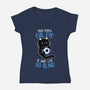 The Evil Eye Cat-Womens-V-Neck-Tee-tobefonseca