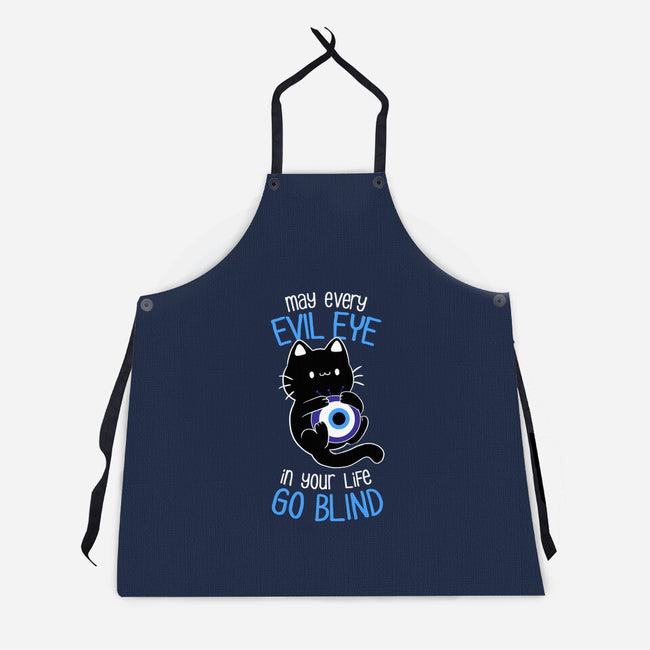 The Evil Eye Cat-Unisex-Kitchen-Apron-tobefonseca