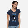 The Evil Eye Cat-Womens-V-Neck-Tee-tobefonseca