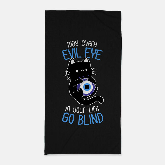 The Evil Eye Cat-None-Beach-Towel-tobefonseca