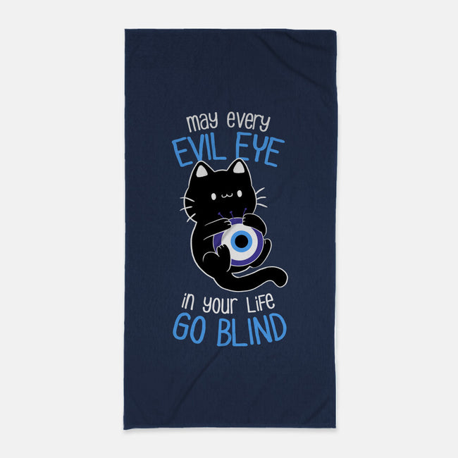 The Evil Eye Cat-None-Beach-Towel-tobefonseca