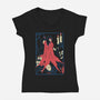 Chaos Within-Womens-V-Neck-Tee-Henrique Torres