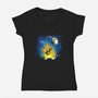 Magical Night-Womens-V-Neck-Tee-dalethesk8er