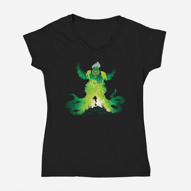 Ursula's Spell-Womens-V-Neck-Tee-dalethesk8er