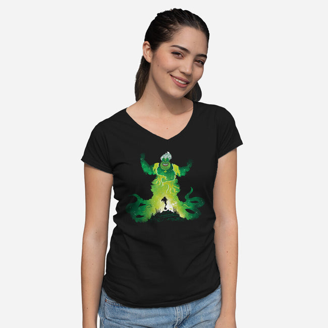 Ursula's Spell-Womens-V-Neck-Tee-dalethesk8er