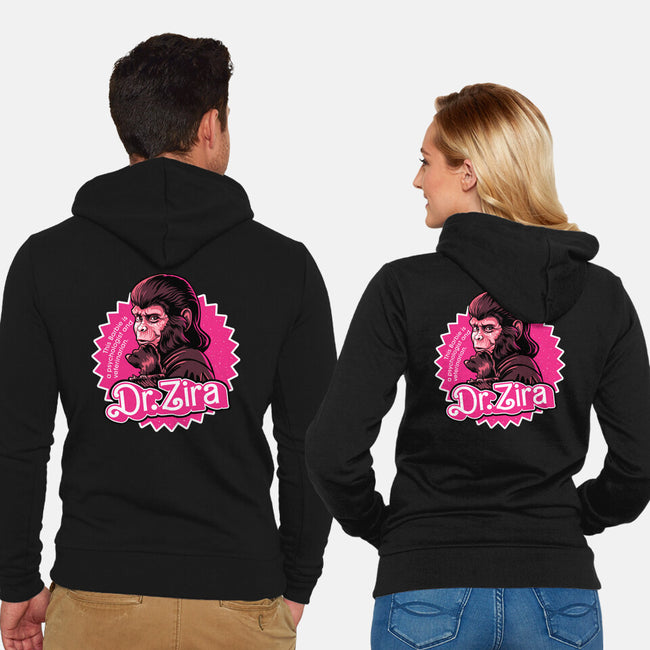 Barbie Ape-Unisex-Zip-Up-Sweatshirt-daobiwan