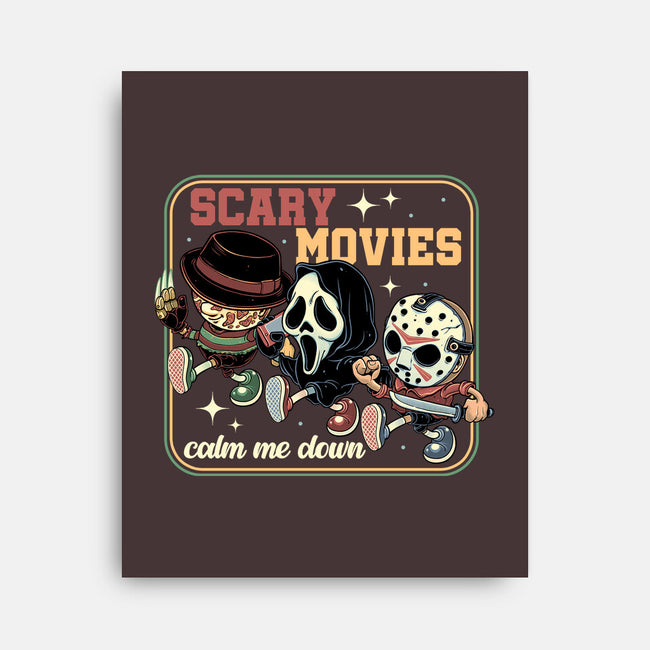 Scary Movies-None-Stretched-Canvas-gorillafamstudio