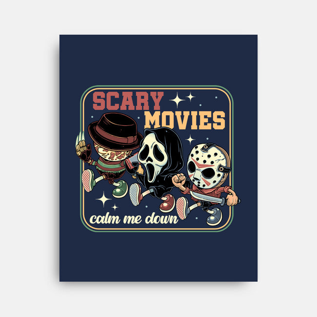 Scary Movies-None-Stretched-Canvas-gorillafamstudio