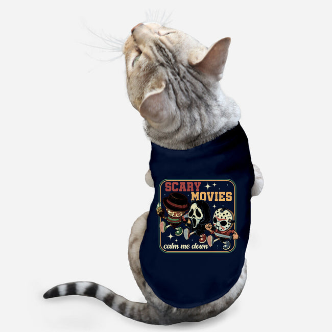 Scary Movies-Cat-Basic-Pet Tank-gorillafamstudio