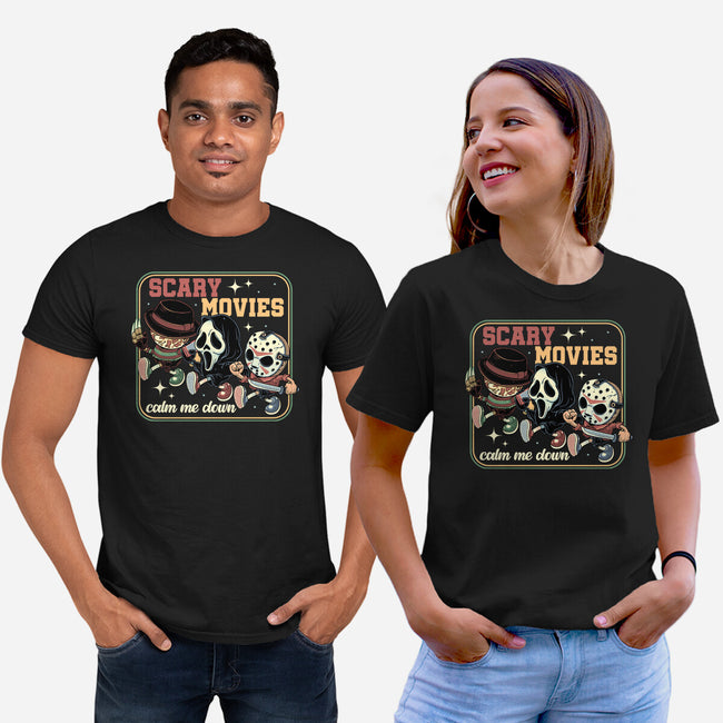 Scary Movies-Unisex-Basic-Tee-gorillafamstudio