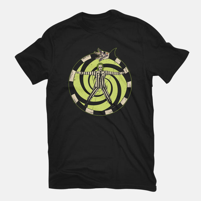 Vitruvian Beetlejuice-Youth-Basic-Tee-Green Devil