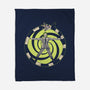 Vitruvian Beetlejuice-None-Fleece-Blanket-Green Devil