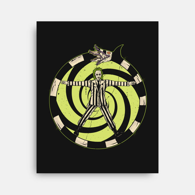 Vitruvian Beetlejuice-None-Stretched-Canvas-Green Devil