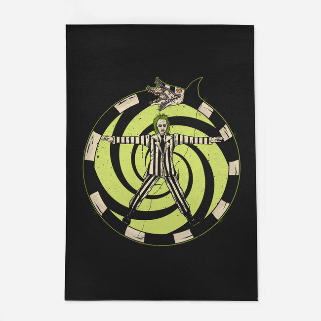 Vitruvian Beetlejuice-None-Indoor-Rug-Green Devil