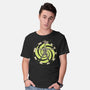 Vitruvian Beetlejuice-Mens-Basic-Tee-Green Devil