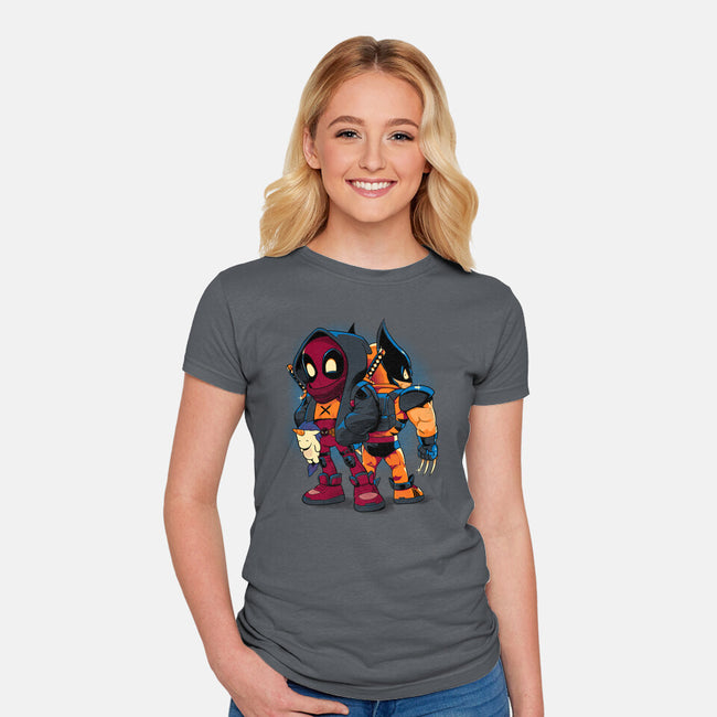 Double Healing Factor-Womens-Fitted-Tee-Bruno Mota