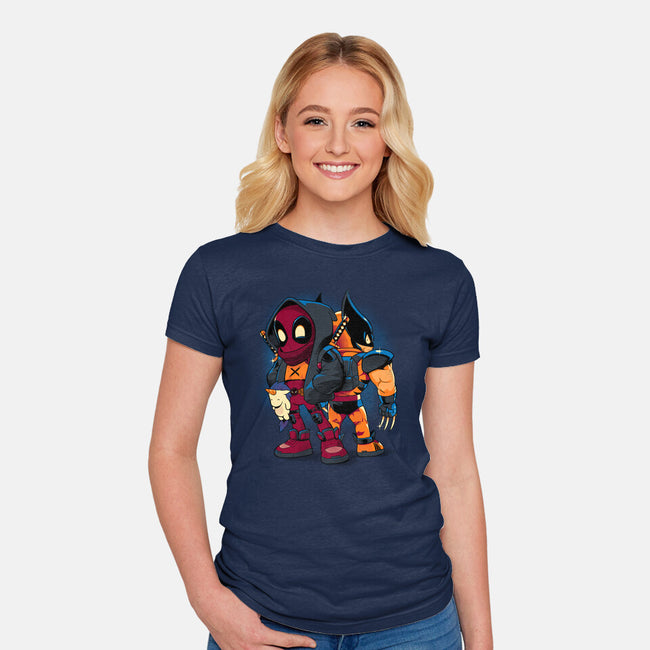 Double Healing Factor-Womens-Fitted-Tee-Bruno Mota