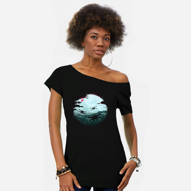 Rogue Squad-Womens-Off Shoulder-Tee-rocketman_art